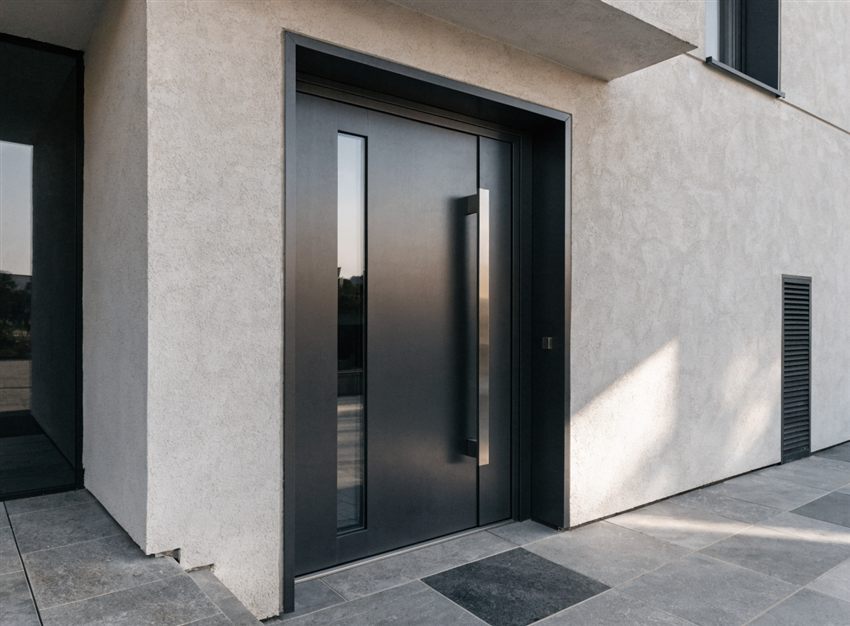 Elegante moderne Haustür