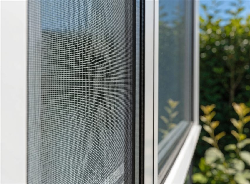 Insektenschutzgitter an einem Fenster